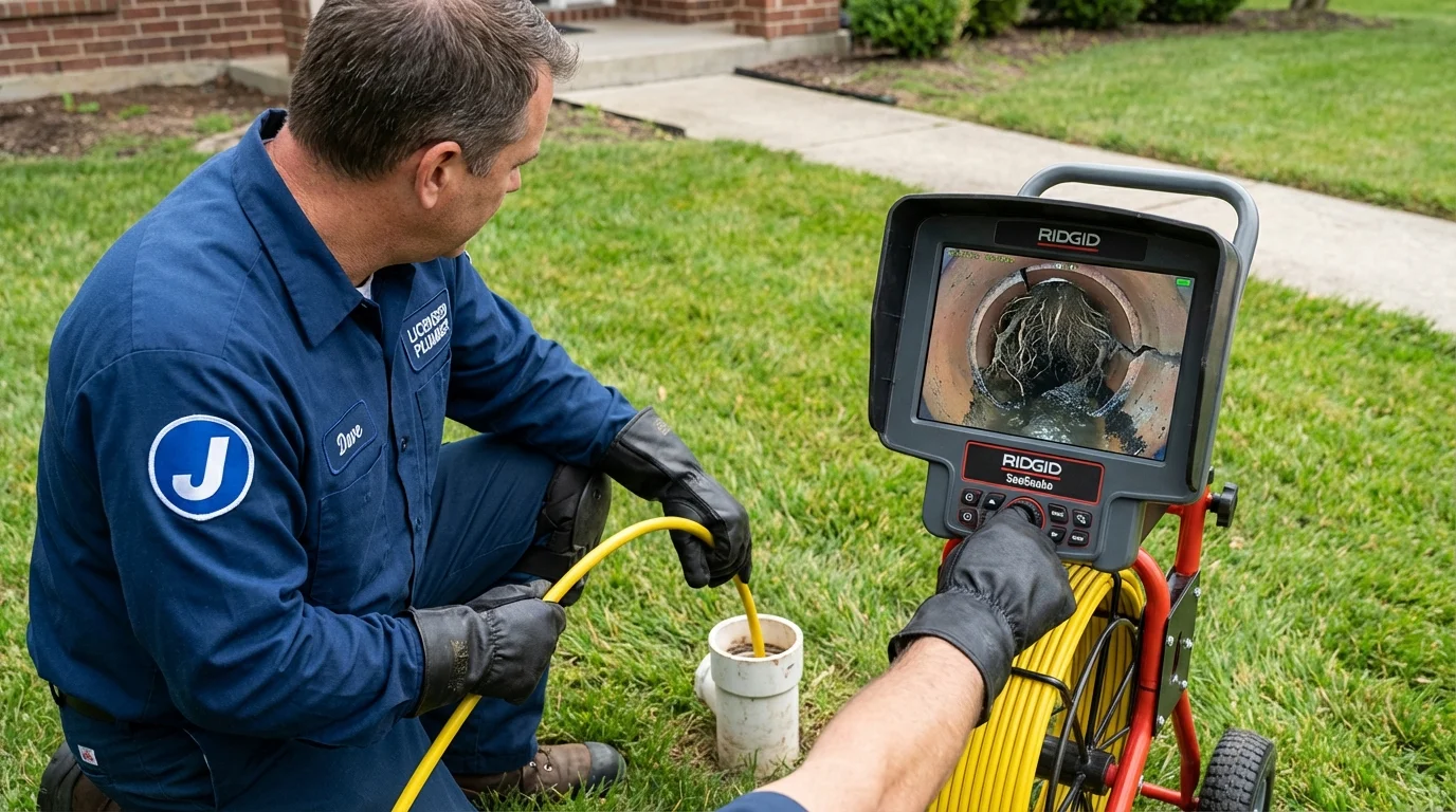 Sewer camera inspection being performed by Johns Plumbing LLC in Matador